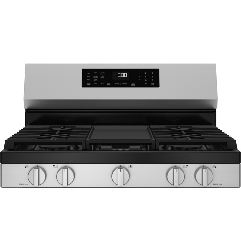 30" Free-Standing Gas Convection Range with No Preheat Air Fry and EasyWash Oven Tray GGF600AVFS