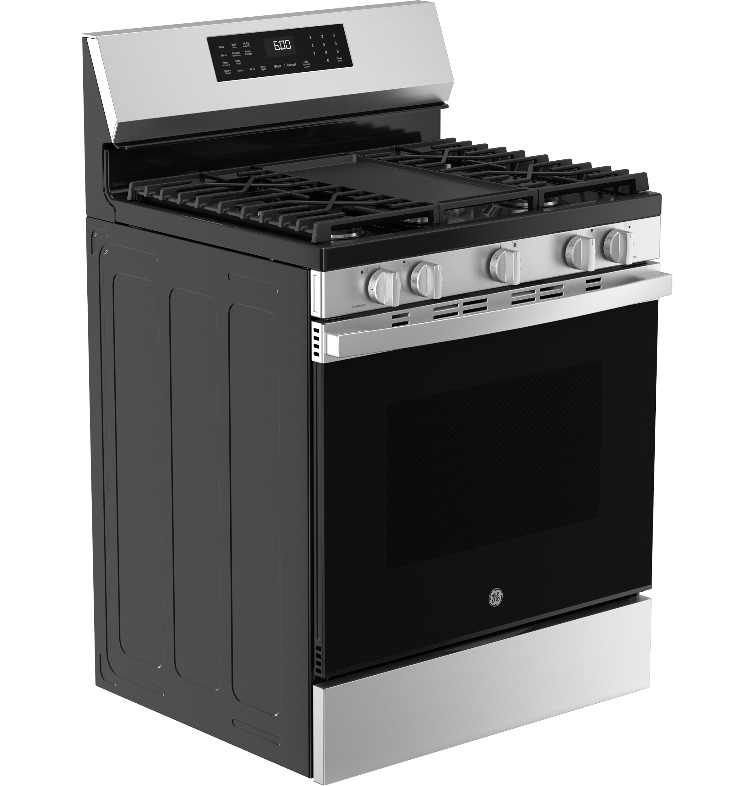 30" Free-Standing Gas Convection Range with No Preheat Air Fry and EasyWash Oven Tray GGF600AVSS