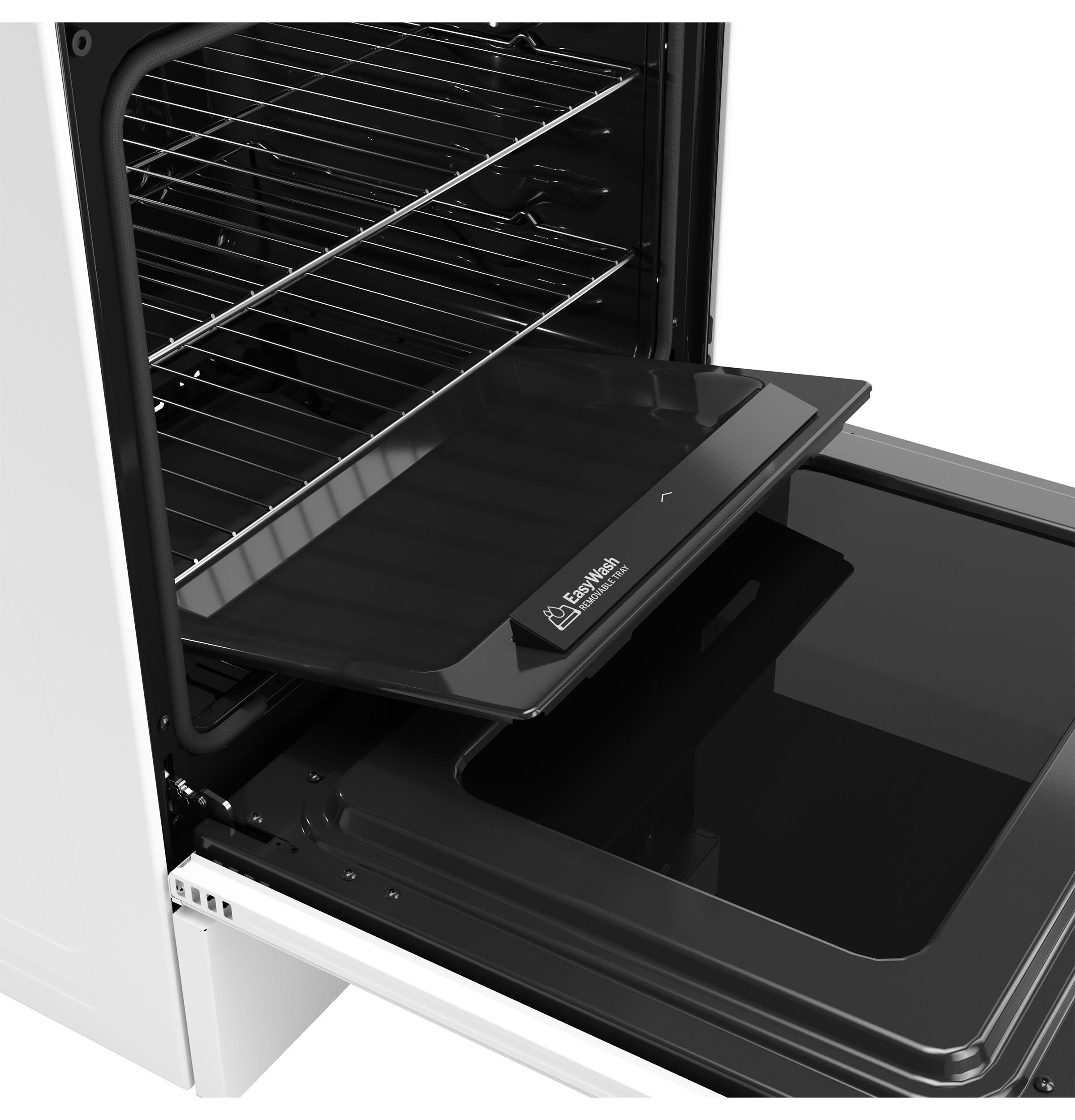 30" Free-Standing Gas Convection Range with No Preheat Air Fry and EasyWash Oven Tray GGF600AVWW