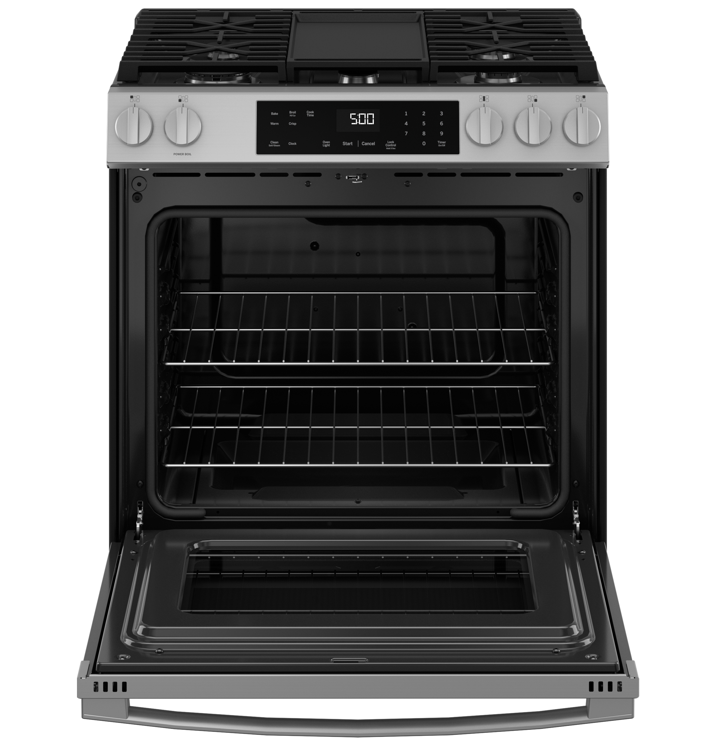 30" Slide-In Front-Control Gas Range with Crisp Mode GGS500PVSS