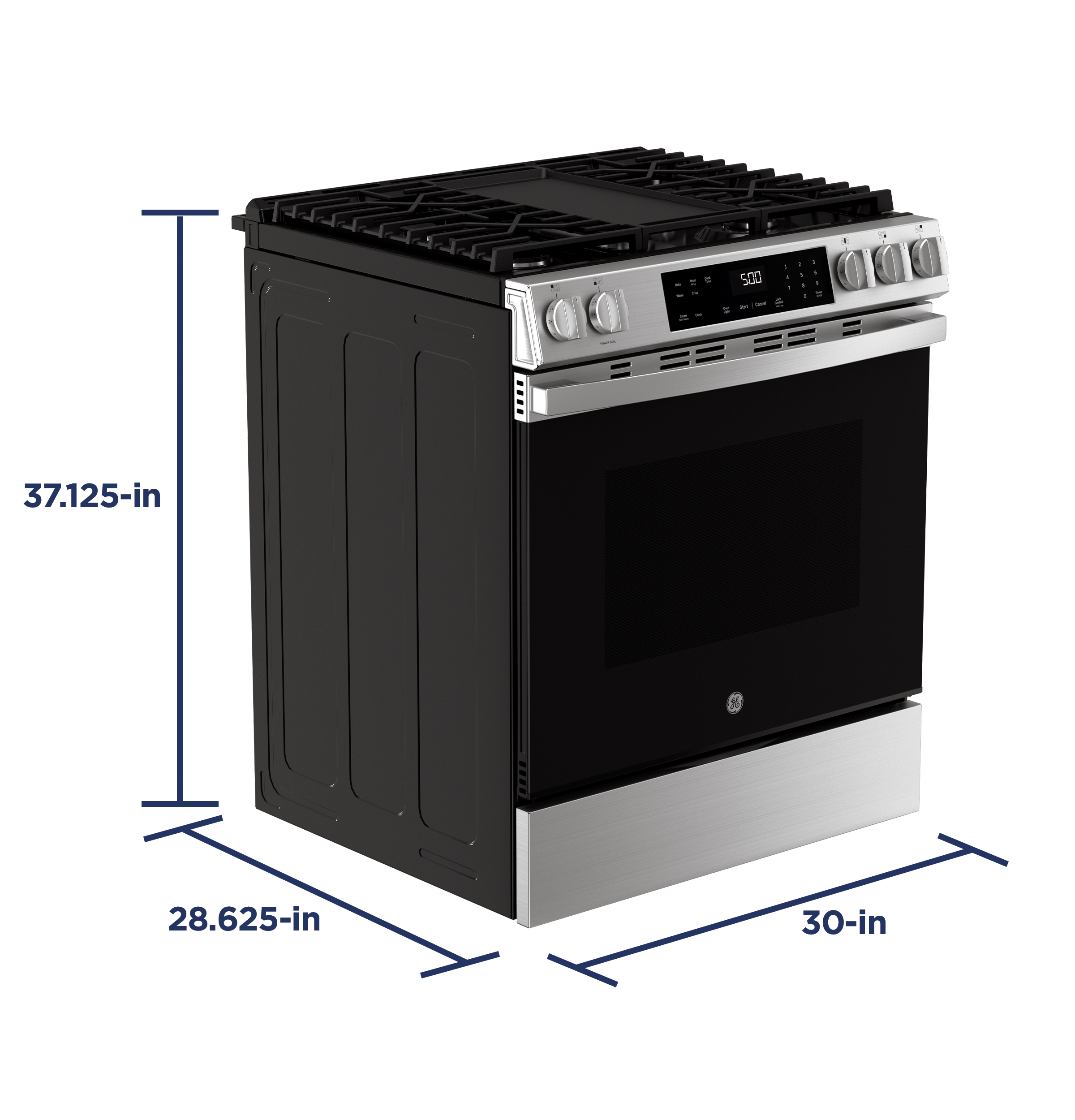 30" Slide-In Front-Control Gas Range with Crisp Mode GGS500PVSS