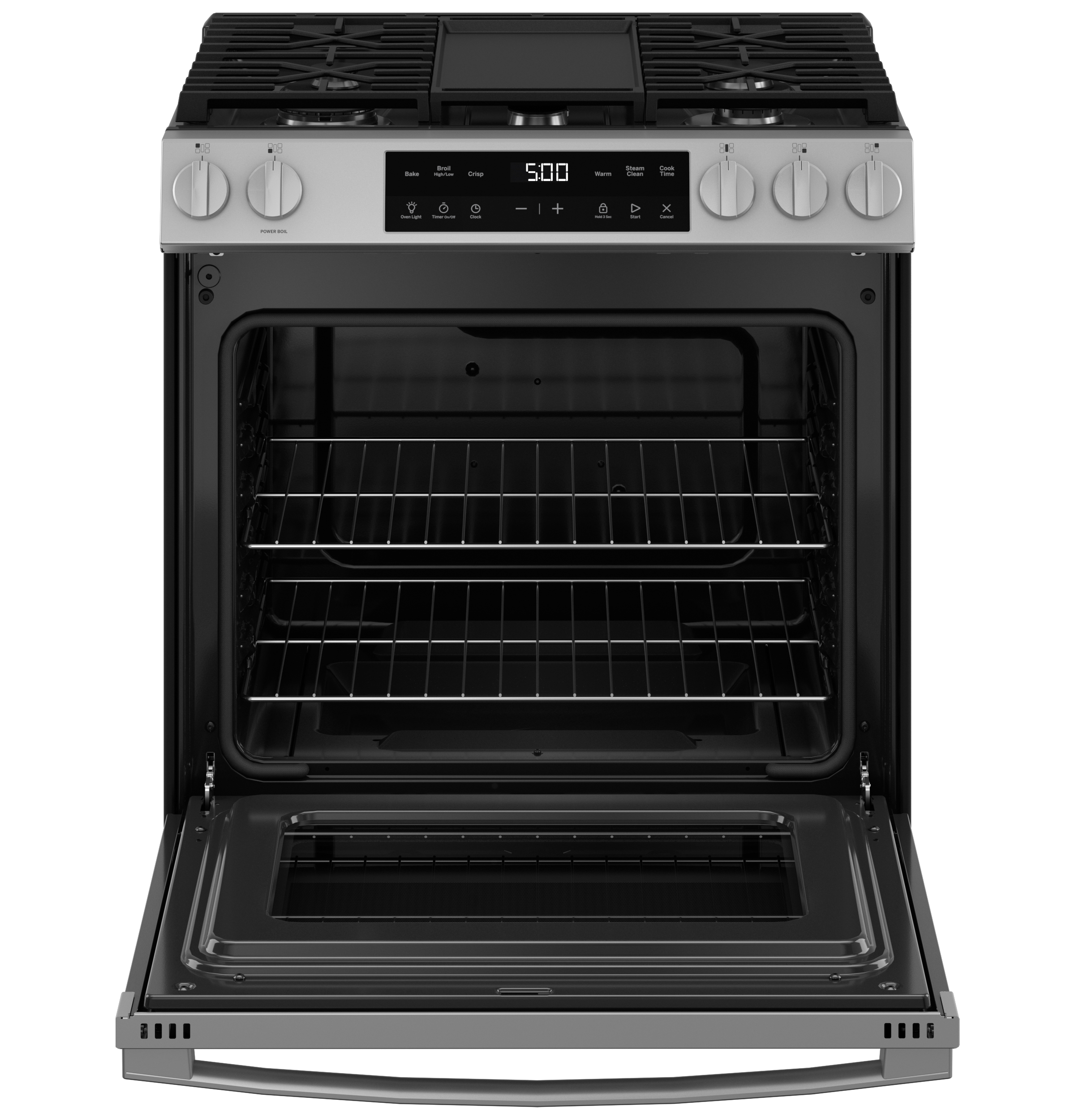 30" Slide-In Front Control Gas Range with Crisp Mode GGS500SVSS