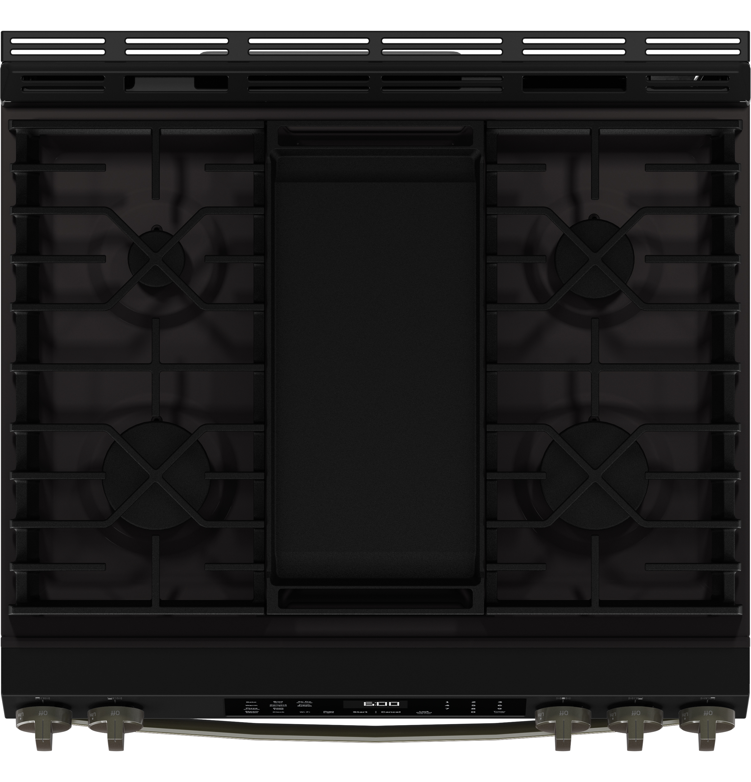 30" Slide-In Front-Control Convection Gas Range with No Preheat Air Fry and EasyWash Oven Tray GGS600AVDS