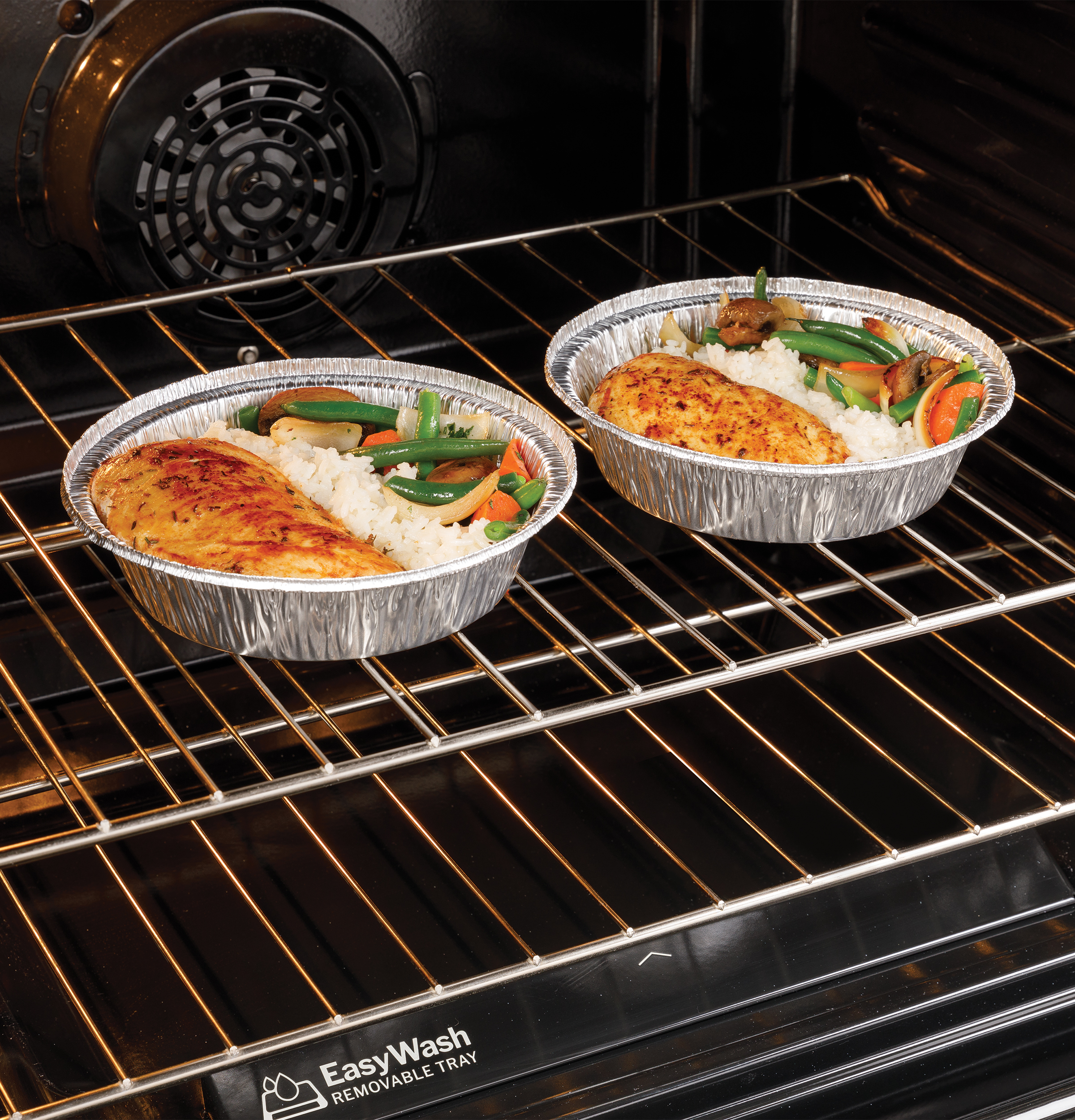 30" Slide-In Front-Control Convection Gas Range with No Preheat Air Fry and EasyWash Oven Tray GGS600AVDS