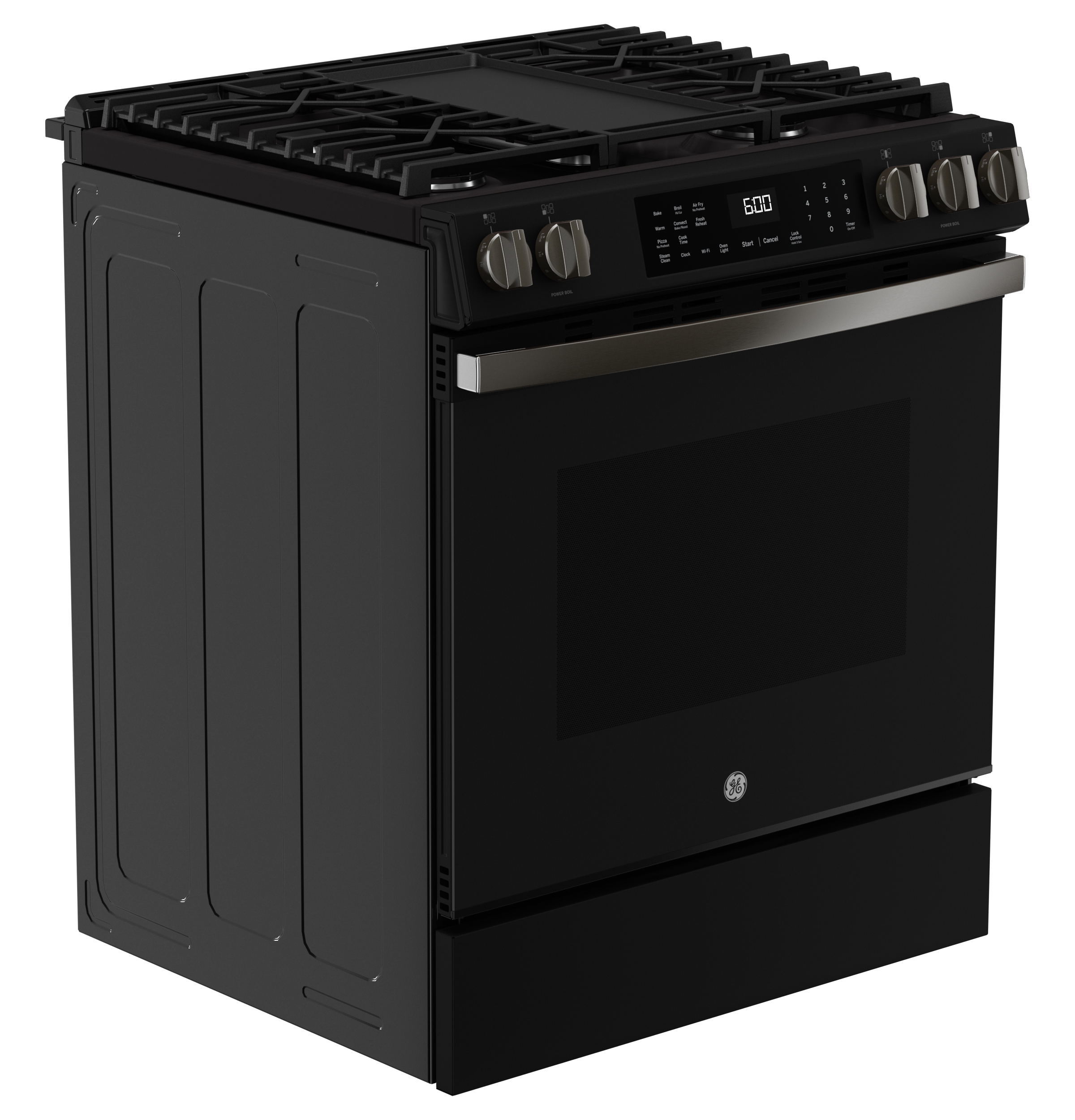 30" Slide-In Front-Control Convection Gas Range with No Preheat Air Fry and EasyWash Oven Tray GGS600AVDS