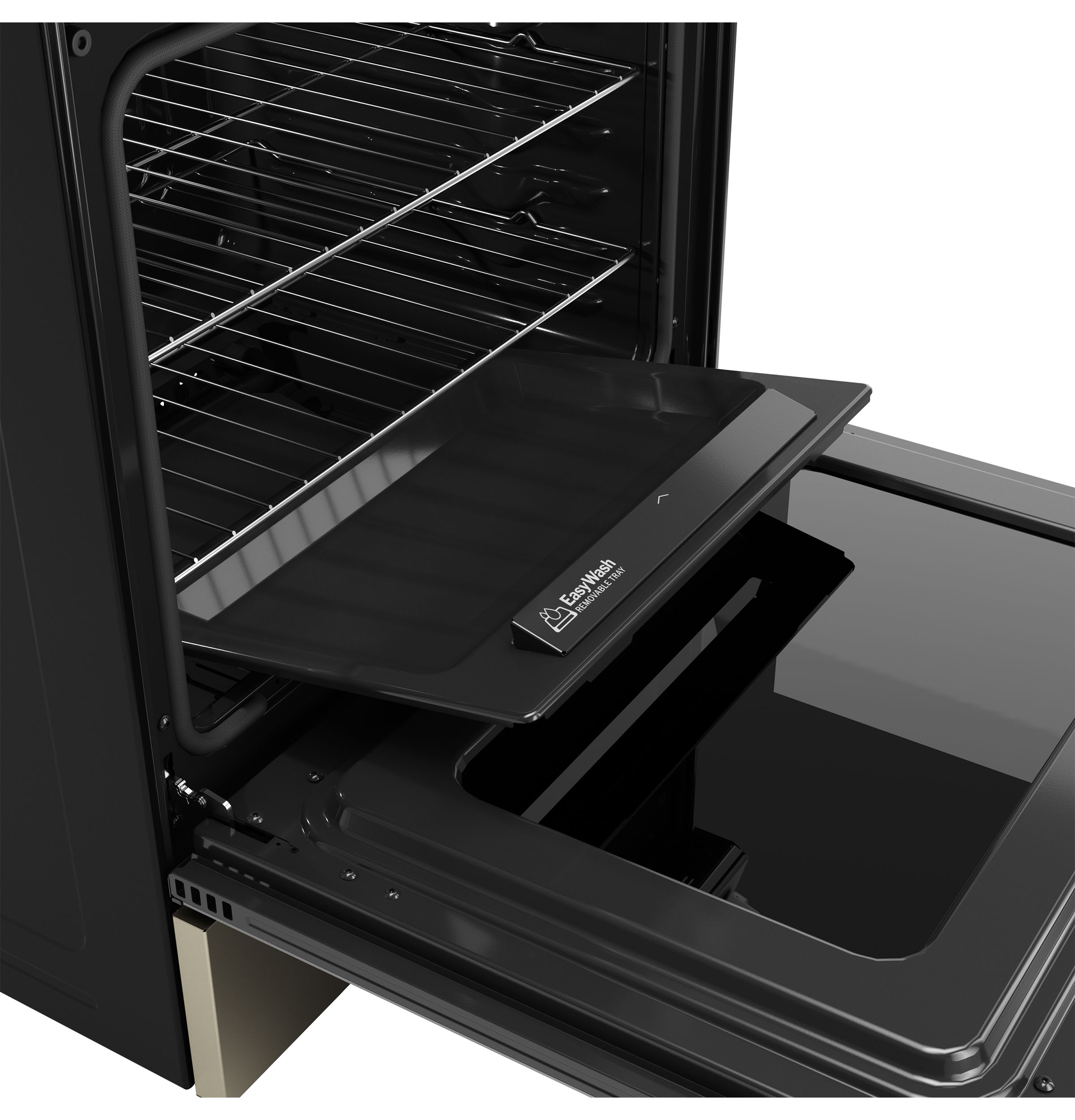 30" Slide-In Front-Control Convection Gas Range with No Preheat Air Fry and EasyWash Oven Tray GGS600AVES