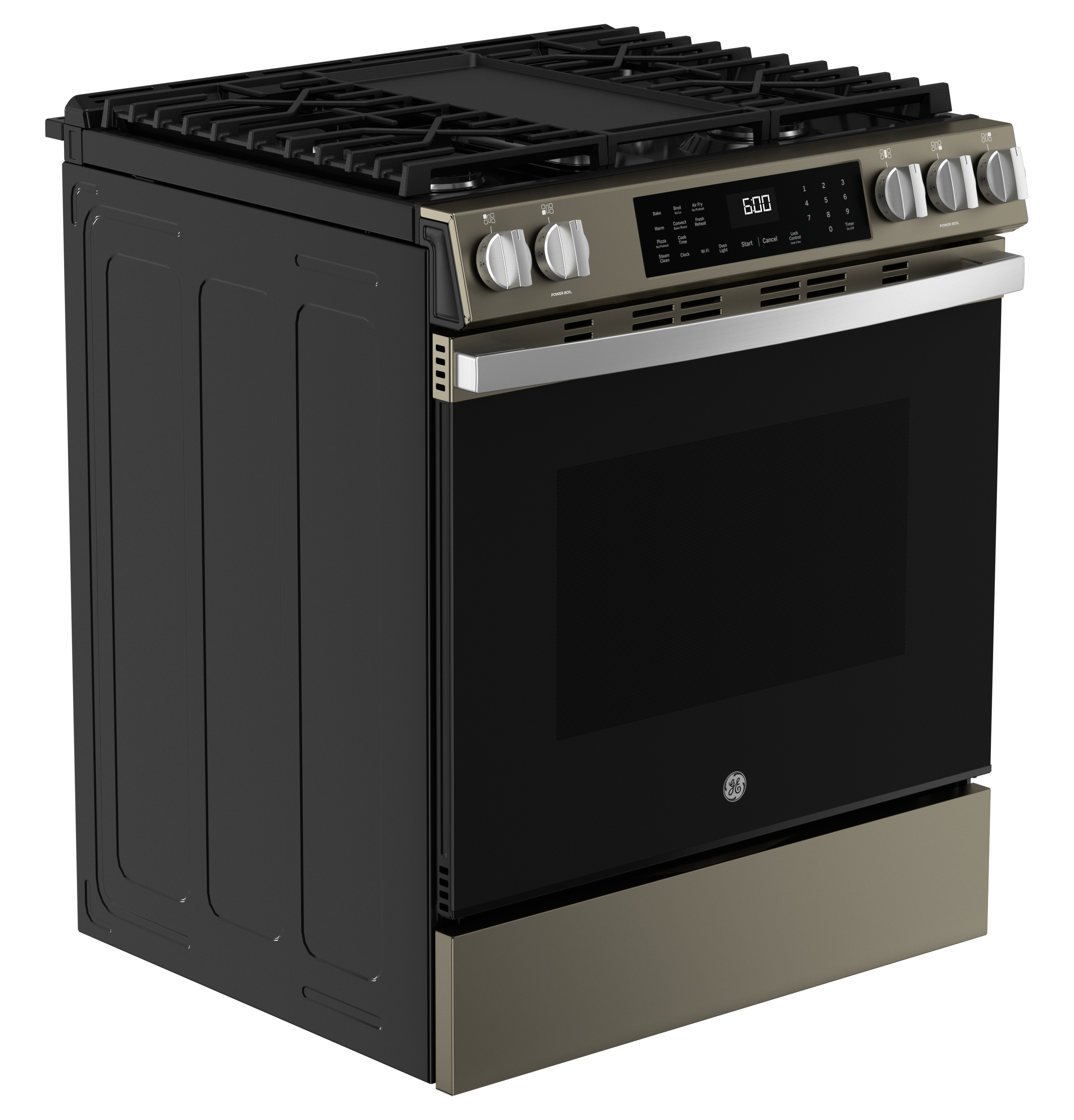 30" Slide-In Front-Control Convection Gas Range with No Preheat Air Fry and EasyWash Oven Tray GGS600AVES