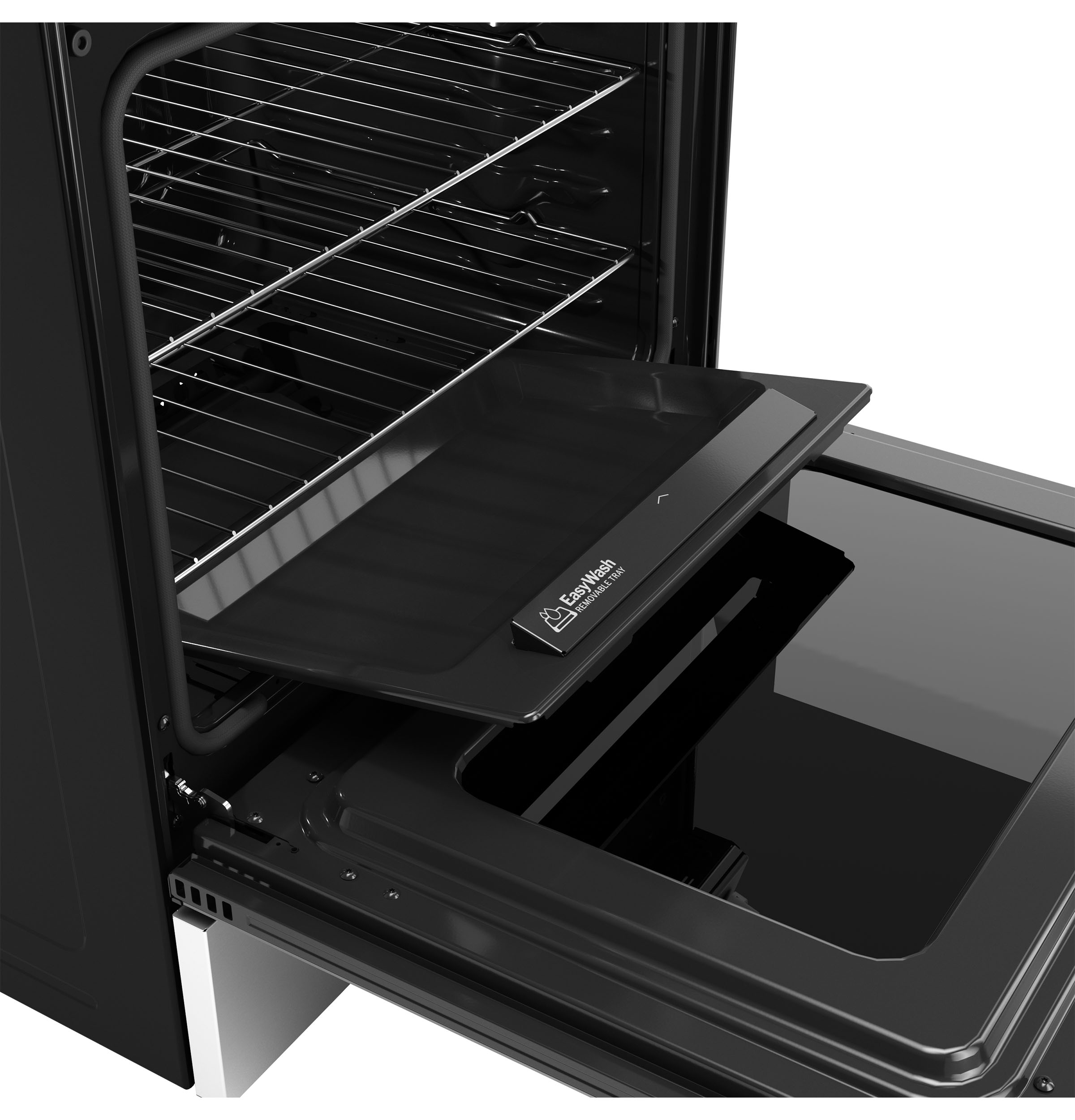 30" Slide-In Front-Control Convection Gas Range with No Preheat Air Fry and EasyWash Oven Tray GGS600AVFS