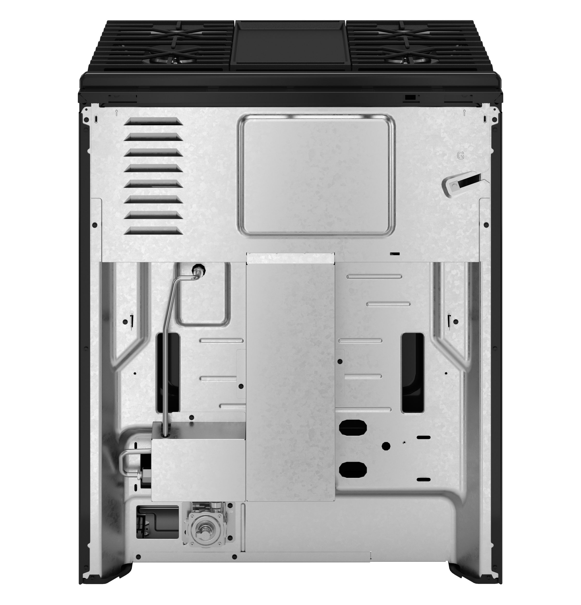 30" Slide-In Front-Control Convection Gas Range with No Preheat Air Fry and EasyWash Oven Tray GGS600AVFS