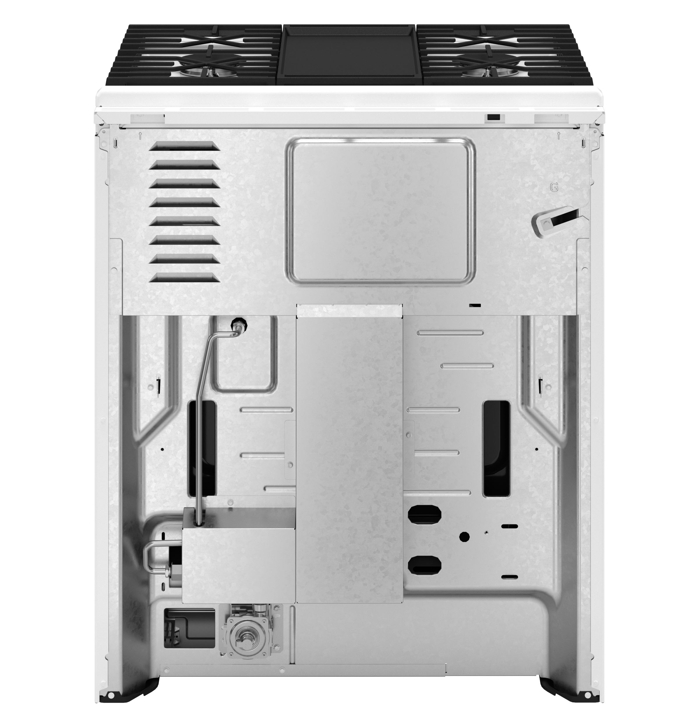 30" Slide-In Front-Control Convection Gas Range with No Preheat Air Fry and EasyWash Oven Tray GGS600AVWW