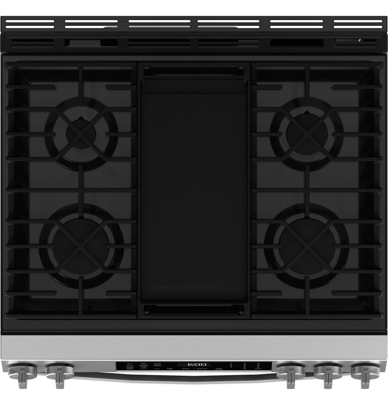 30" Slide-In Front-Control Convection Gas Range with No Preheat Air Fry and EasyWash Oven Tray GGS60LAVFS
