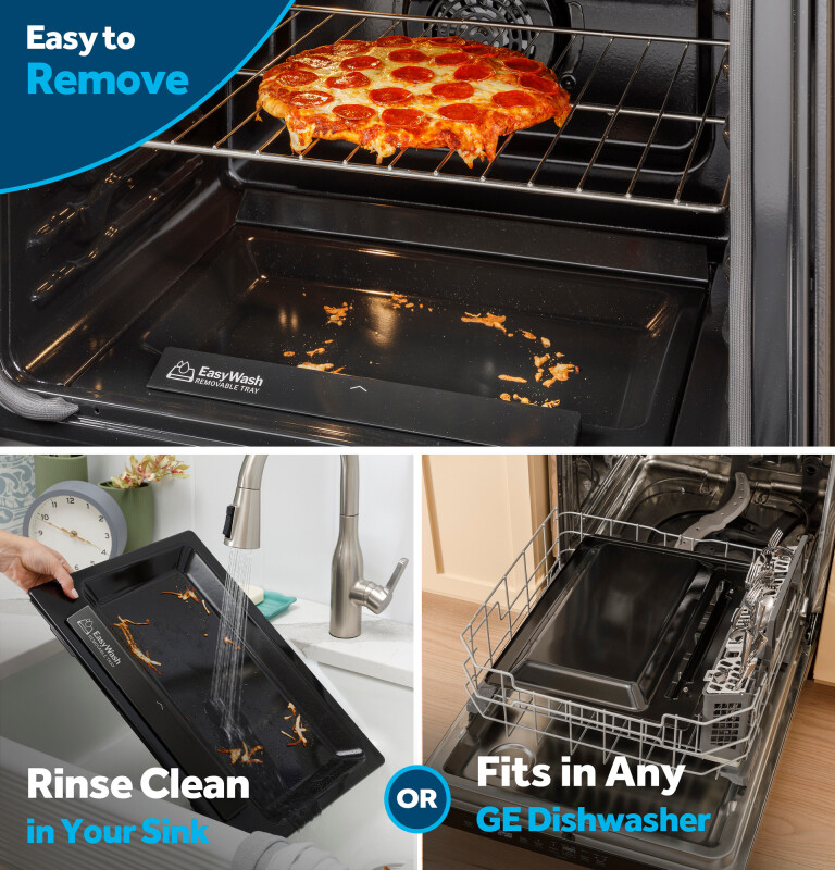 30" Slide-In Front-Control Convection Gas Range with No Preheat Air Fry and EasyWash Oven Tray GGS60LAVFS