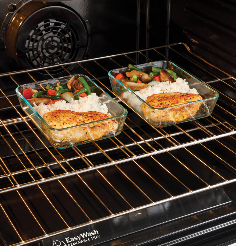 30" Slide-In Front-Control Convection Gas Range with No Preheat Air Fry and EasyWash Oven Tray GGS60LAVFS