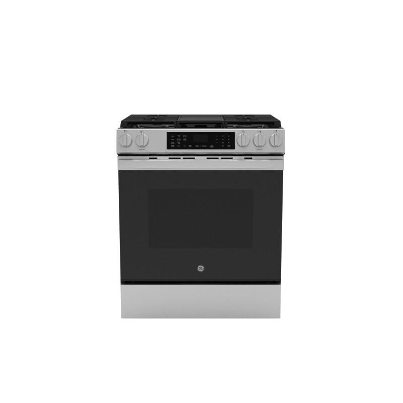 30" Slide-In Front-Control Convection Gas Range with No Preheat Air Fry and EasyWash Oven Tray GGS60LAVFS