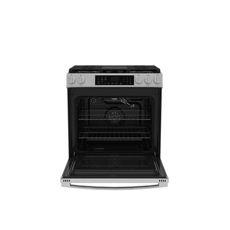 30" Slide-In Front-Control Convection Gas Range with No Preheat Air Fry and EasyWash Oven Tray GGS60LAVFS
