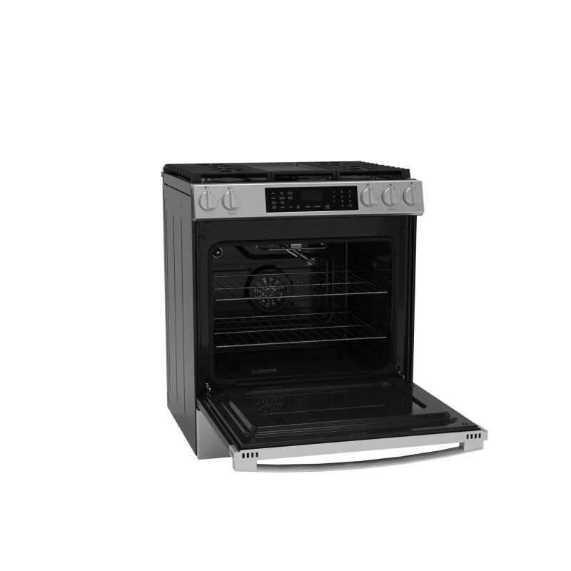 30" Slide-In Front-Control Convection Gas Range with No Preheat Air Fry and EasyWash Oven Tray GGS60LAVFS