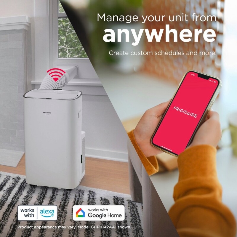3-in-1 Connected Inverter Portable Room Air Conditioner 14,000 BTU (ASHRAE) / 10,500 BTU (DOE) GHPC142AA1