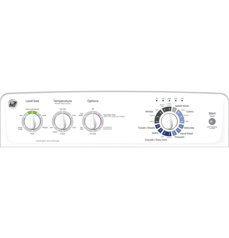 3.8 DOE cu. ft. stainless steel capacity washer GHWN4250DWW