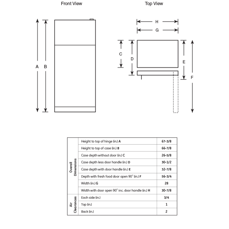 17.5 Cu. Ft. Top-Freezer Refrigerator GIE18GSHSS