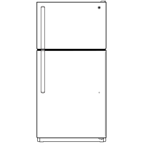 17.6 Cu. Ft. Top-Freezer Refrigerator GIE18HGHBB
