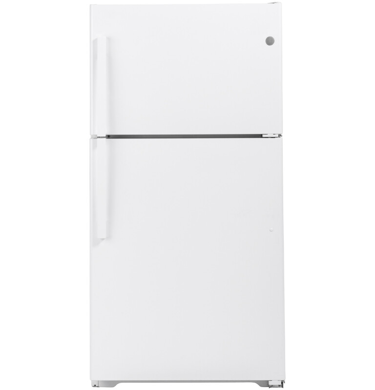 GE 21.9 Cu. Ft. Top-Freezer Refrigerator White GIE22JTNRWW Picture 1