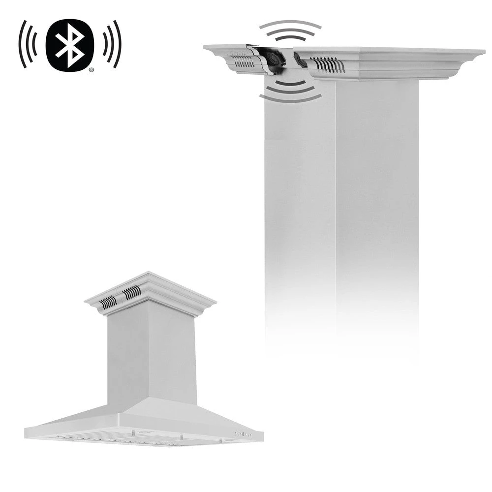 36 in. CrownSound™ Ducted Vent Island Mount Range Hood GL2ICRNBT36