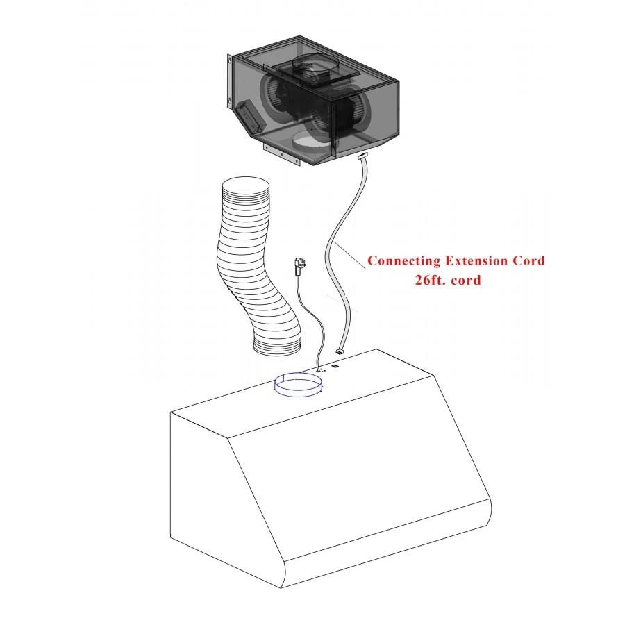 42 in. Ducted Island Mount Range Hood with Dual Remote Blower GL2IRD42