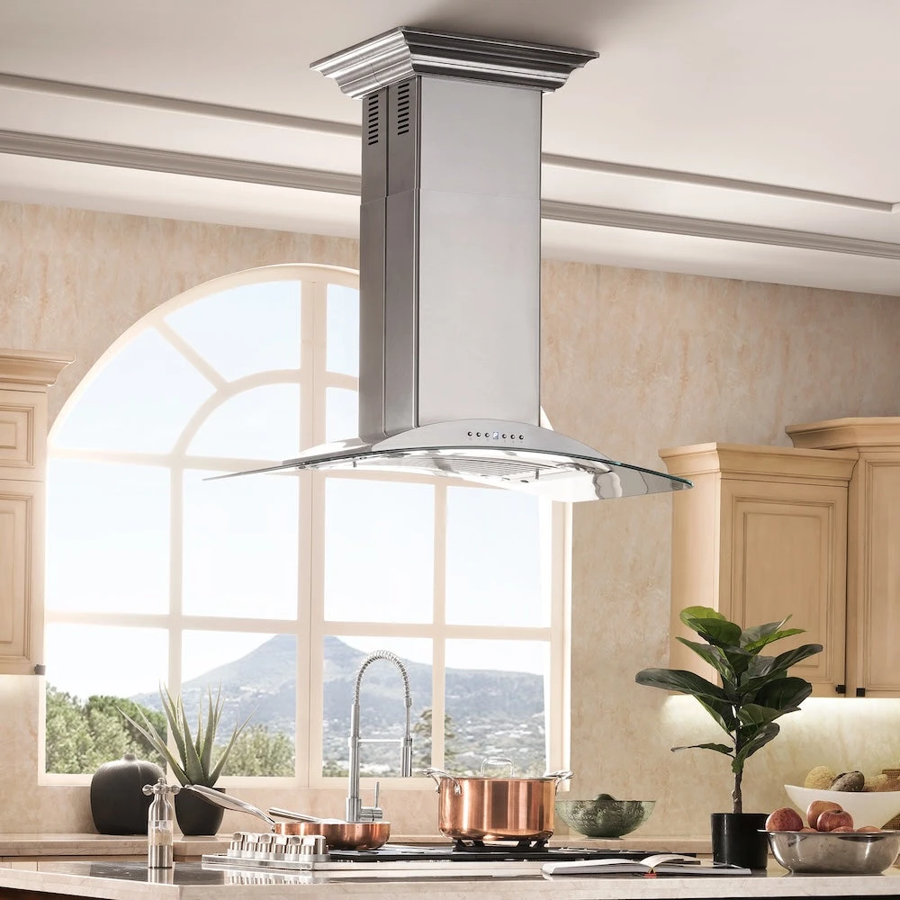 36 in. Convertible Vent Island Mount Range Hood GL9I36