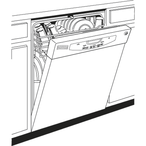 Tall Tub Built-In Dishwasher GLD3806TBB