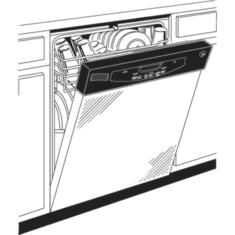 Tall Tub Built-In Dishwasher GLD3806TBB