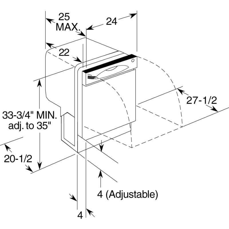 Tall Tub Built-In Dishwasher GLD4406RBB
