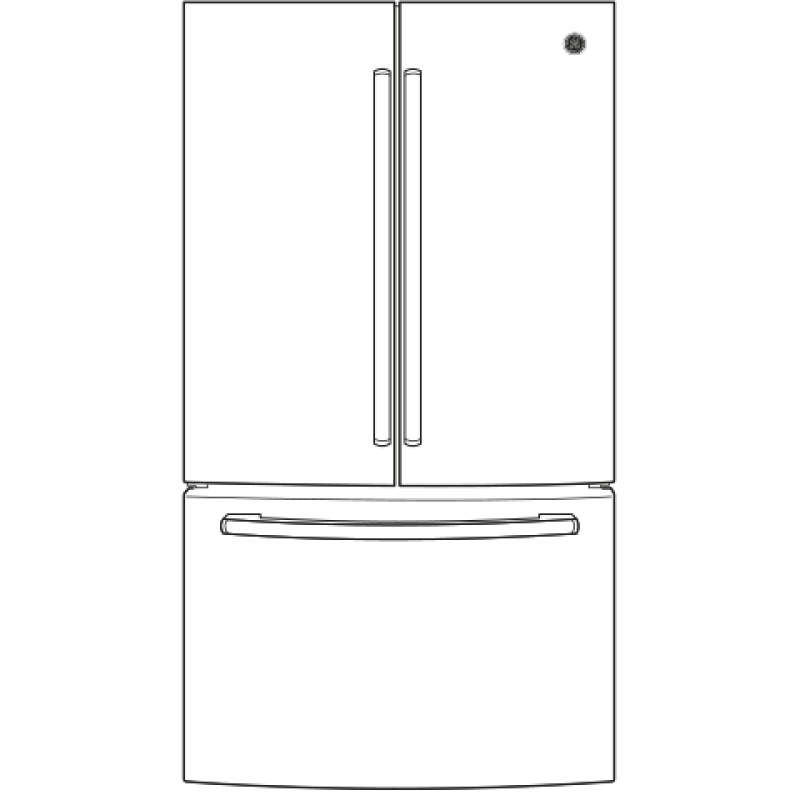 24.7 Cu. Ft. French-Door Refrigerator GNE25JGKBB