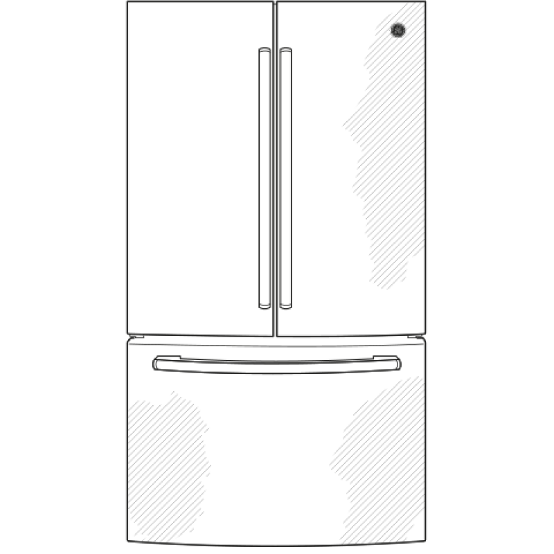 27.0 Cu. Ft. Fingerprint Resistant French-Door Refrigerator GNE27EYMFS