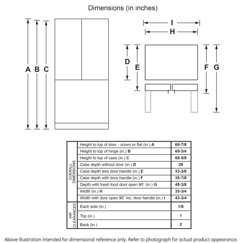 27.0 Cu. Ft. Fingerprint Resistant French-Door Refrigerator GNE27EYMFS