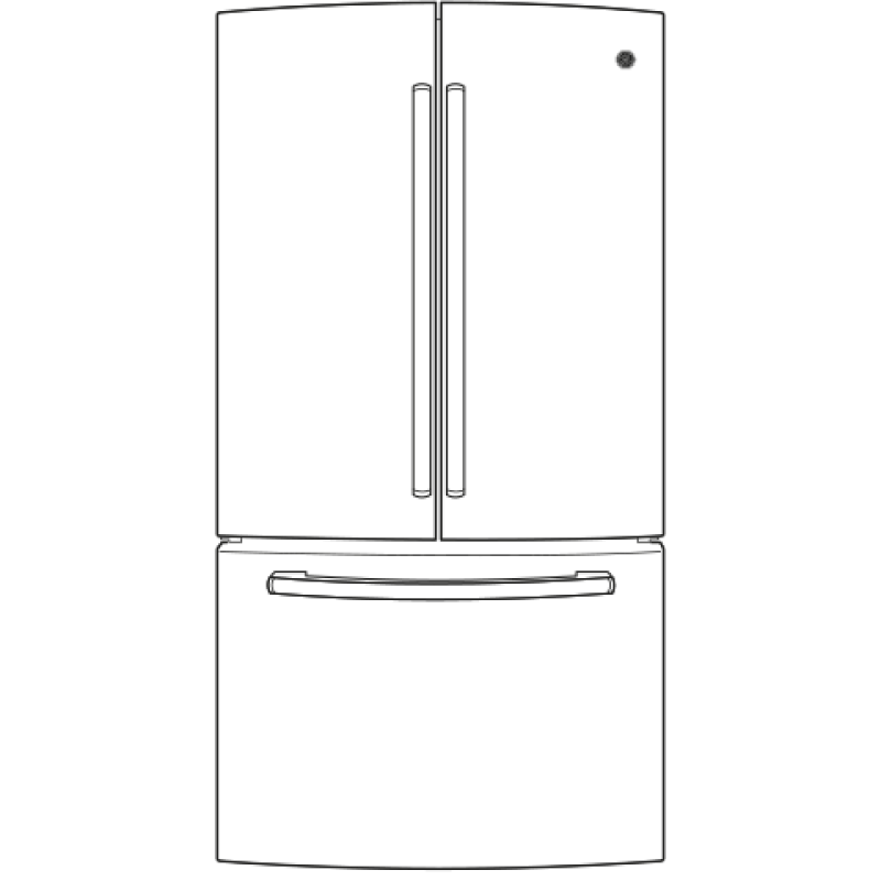 22.7 Cu. Ft. French-Door Refrigerator GNS23GGHBB