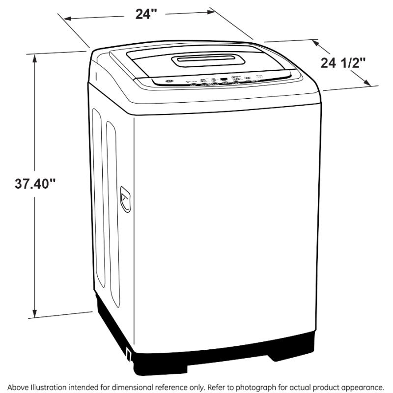 Space-Saving 2.8 cu. ft. Capacity Portable Washer with Stainless Steel Basket GNW128PSMWW