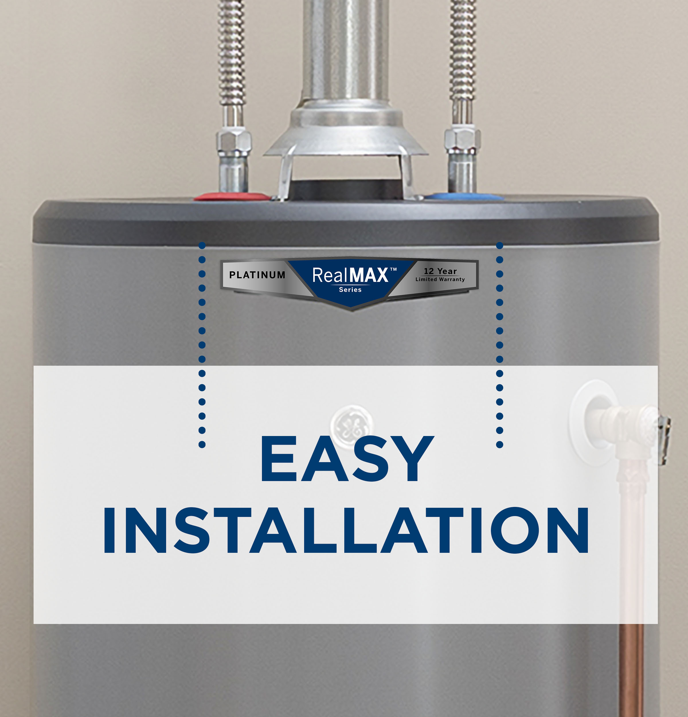 RealMAX Platinum 40-Gallon Short Liquid Propane Atmospheric Water Heater GP40S12BXR