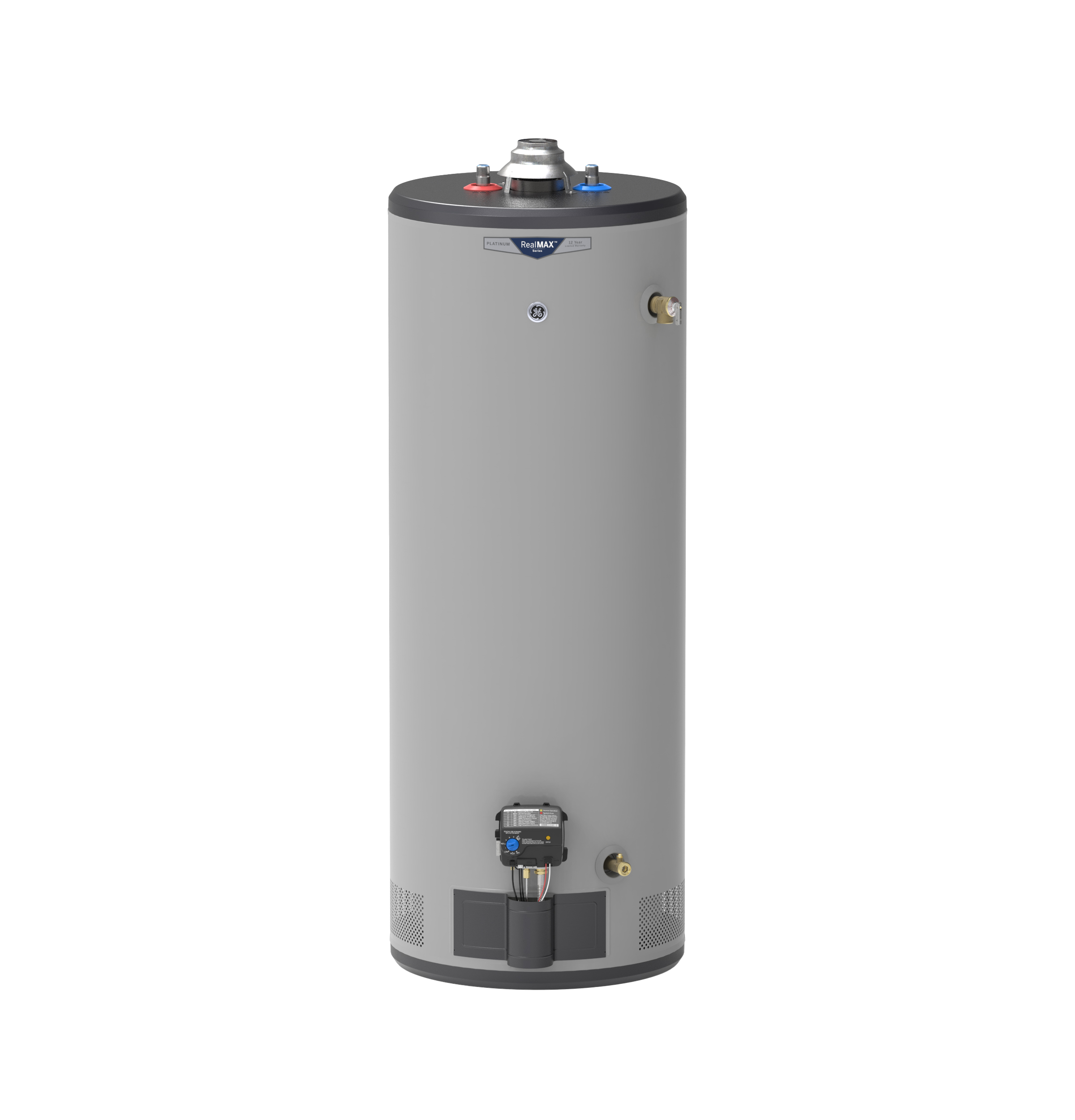 RealMAX Platinum 50-Gallon Tall Liquid Propane Atmospheric Water Heater GP50T12BXR