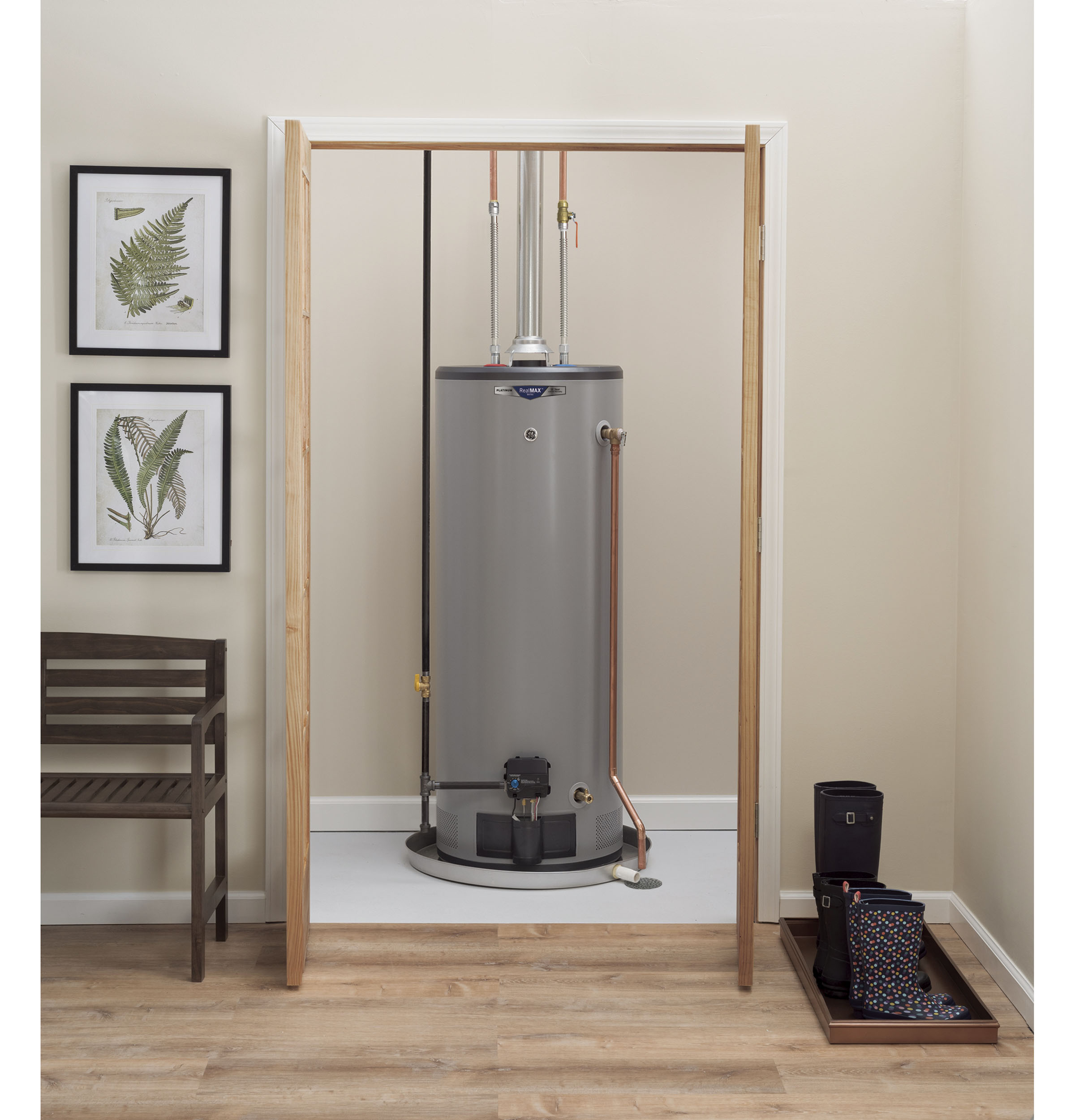 RealMAX Platinum 50-Gallon Tall Liquid Propane Atmospheric Water Heater GP50T12BXR