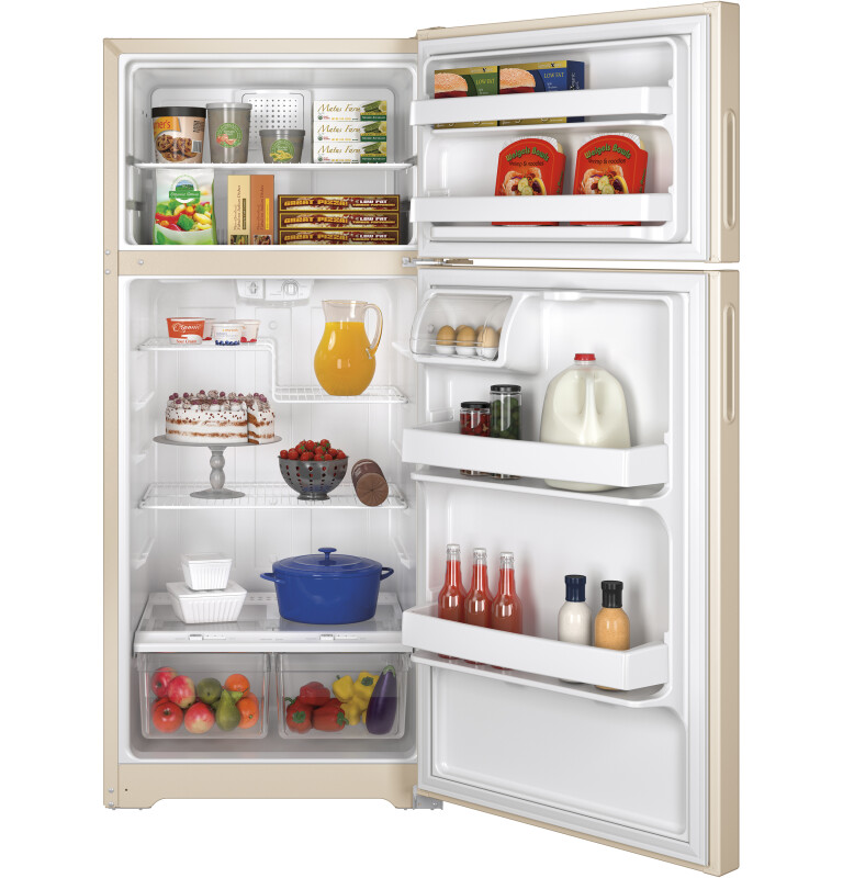 15.5 Cu. Ft. Recessed Handle Top-Freezer Refrigerator GPE16DTHCC