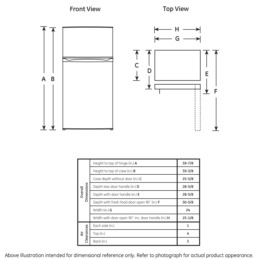 11.6 cu. ft. Top-Freezer Refrigerator GPS12FGHBB