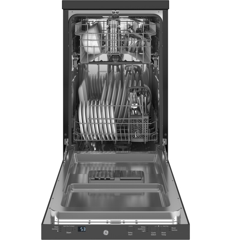 18" Stainless Steel Interior Portable Dishwasher with Sanitize Cycle GPT145SSLSS