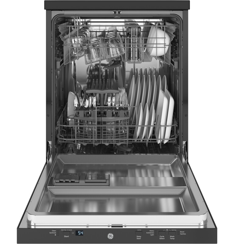 24" Stainless Steel Interior Portable Dishwasher with Sanitize Cycle GPT225SGLBB