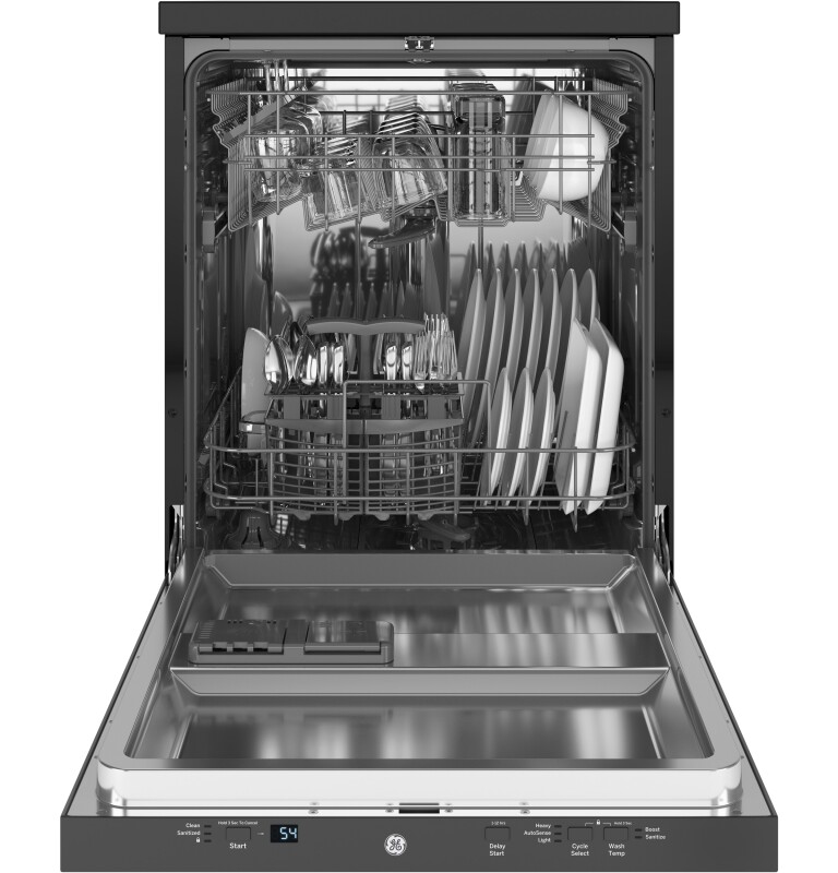 24" Stainless Steel Interior Portable Dishwasher with Sanitize Cycle GPT225SSLSS