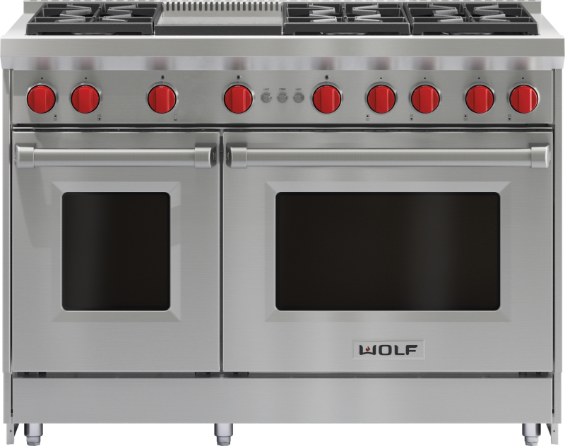 48" Gas Range - 6 Burners and Infrared Griddle GR486GLP