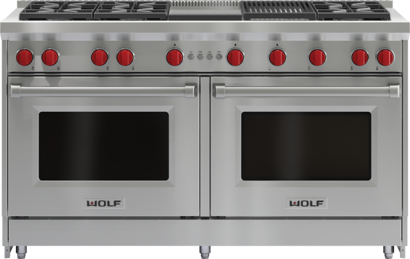 60" Gas Range - 6 Burners, Infrared Charbroiler and Infrared Griddle GR606CGLP