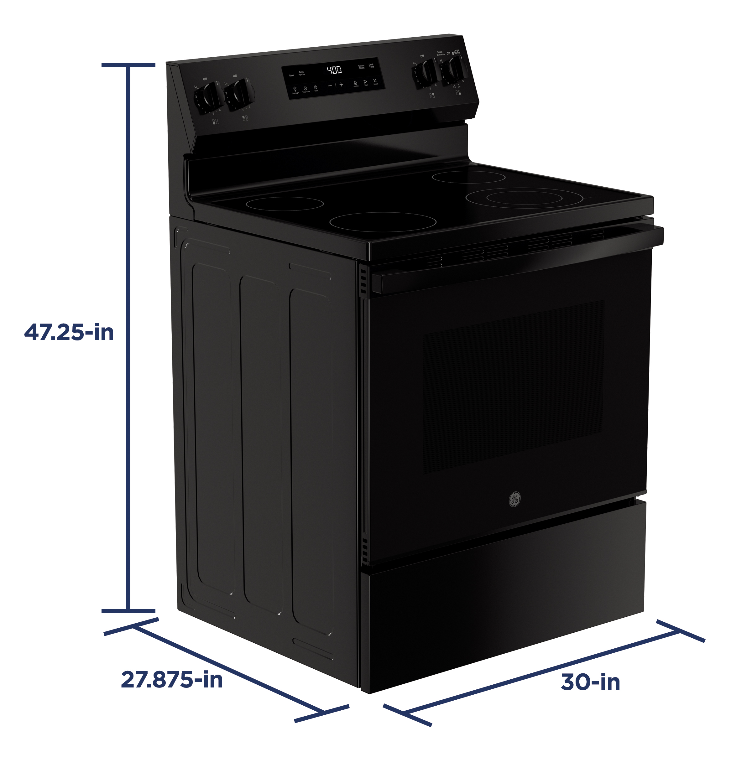 30" Free-Standing Electric Range GRF400SVBB