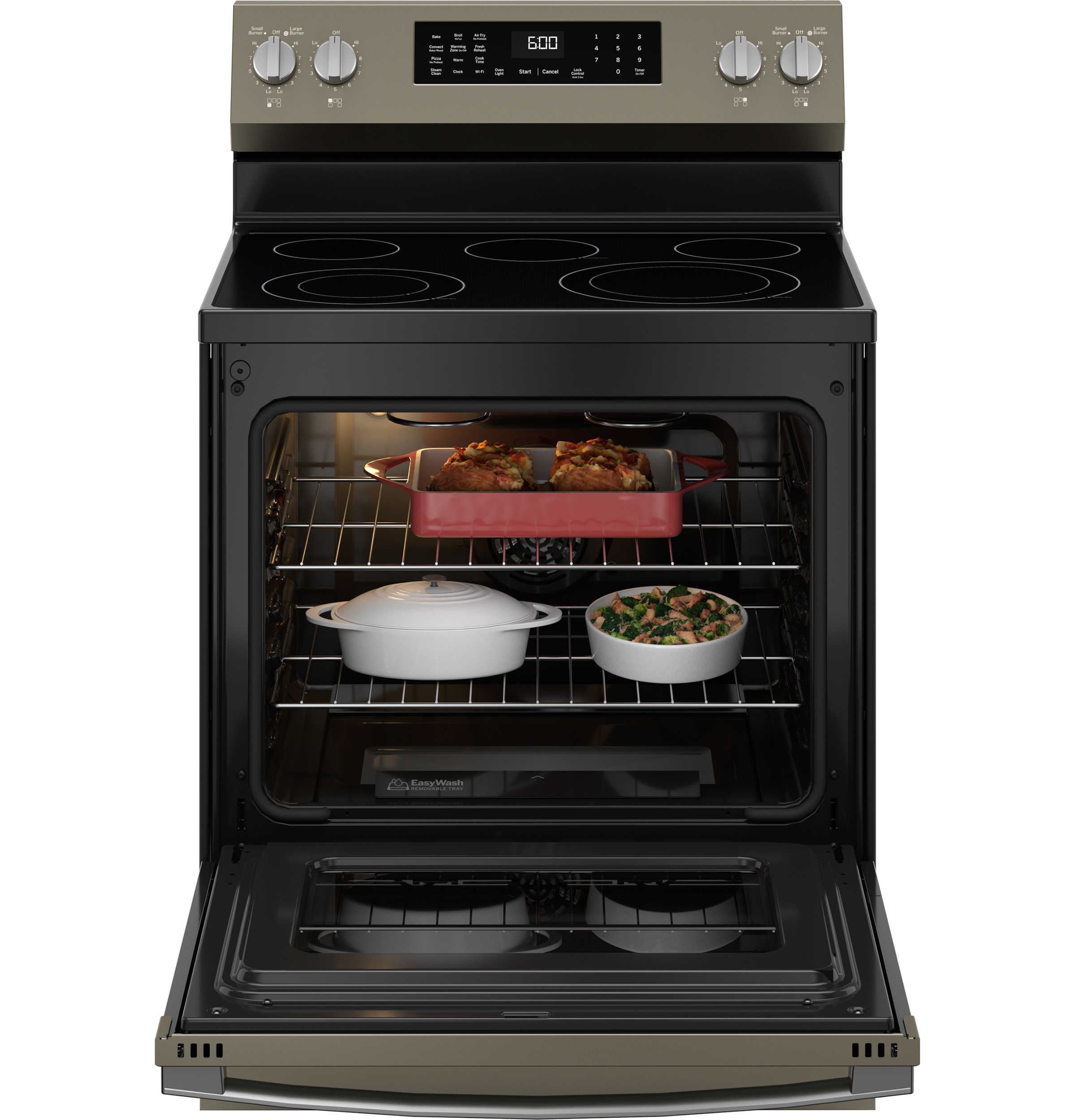 30" Free-Standing Electric Convection Range with No Preheat Air Fry and EasyWash Oven Tray GRF600AVES