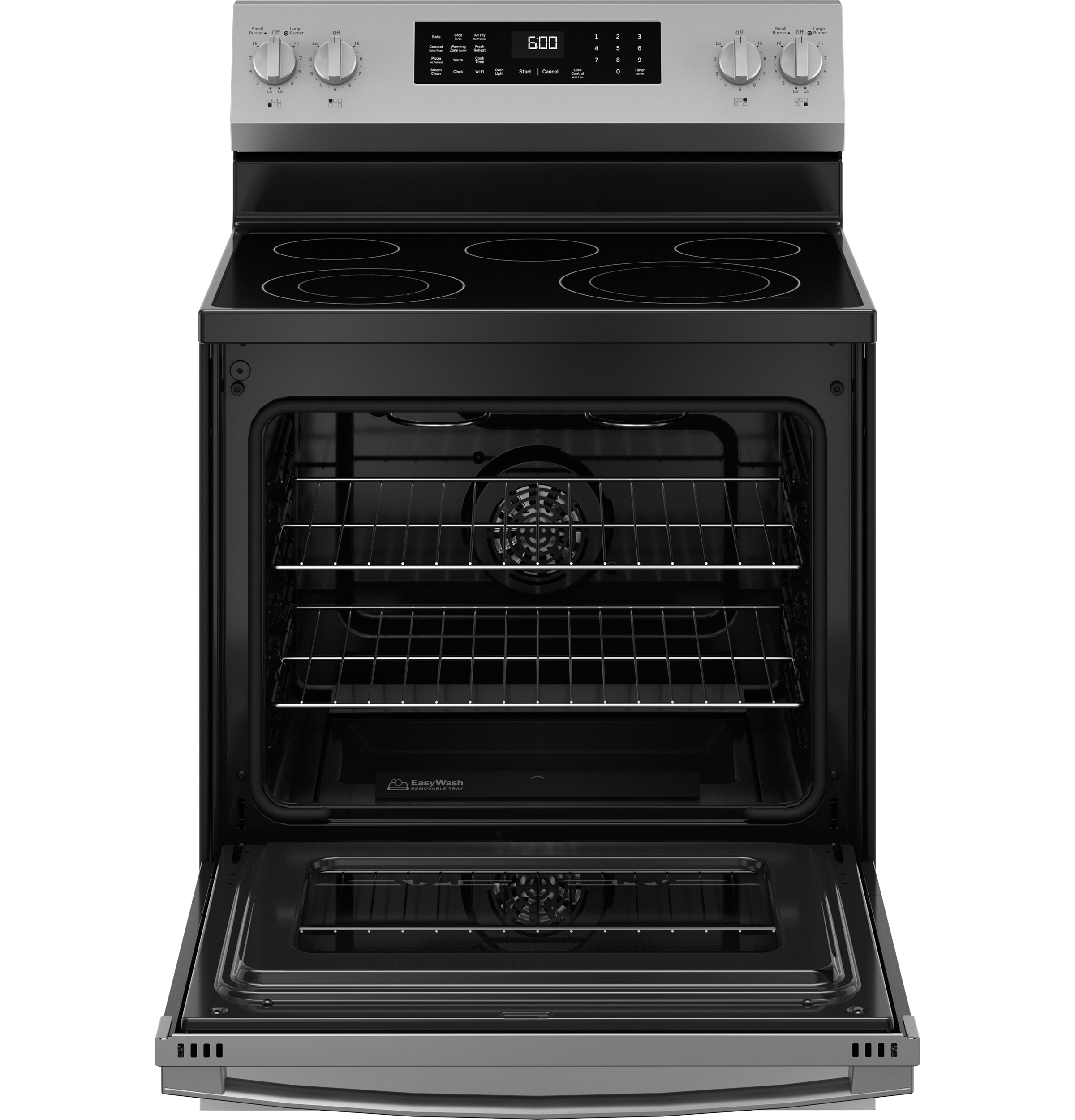 30" Free-Standing Electric Convection Range with No Preheat Air Fry and EasyWash Oven Tray GRF600AVSS
