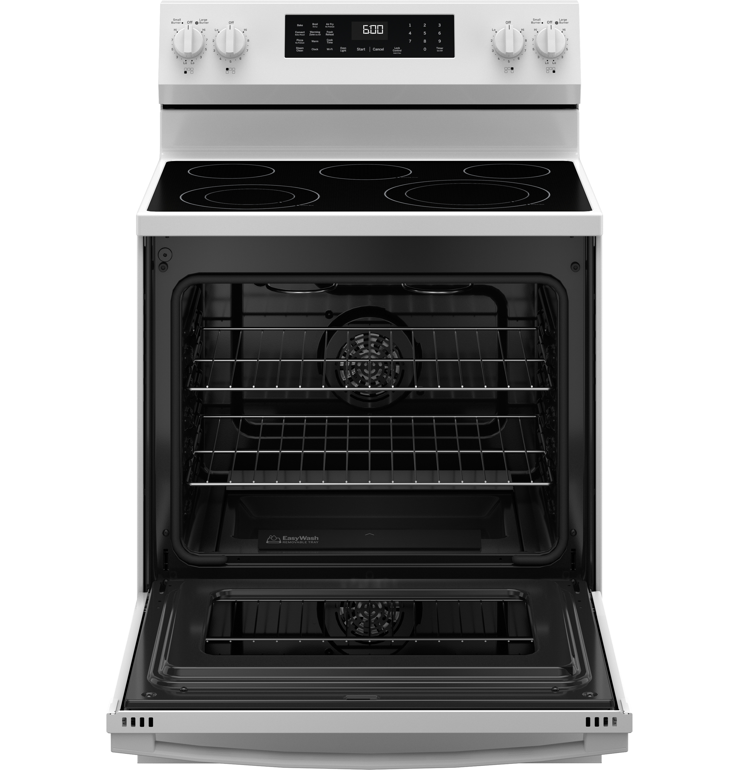 30" Free-Standing Electric Convection Range with No Preheat Air Fry and EasyWash Oven Tray GRF600AVWW